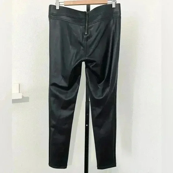 LOFT New Faux Leather Bi Stretch Leggings Black Size 8 Medium - Picture 7 of 14